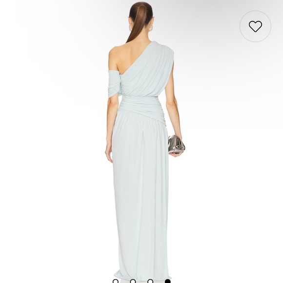 Helsa The Apolla Jersey Dress in Powder Blue - Picture 3 of 10